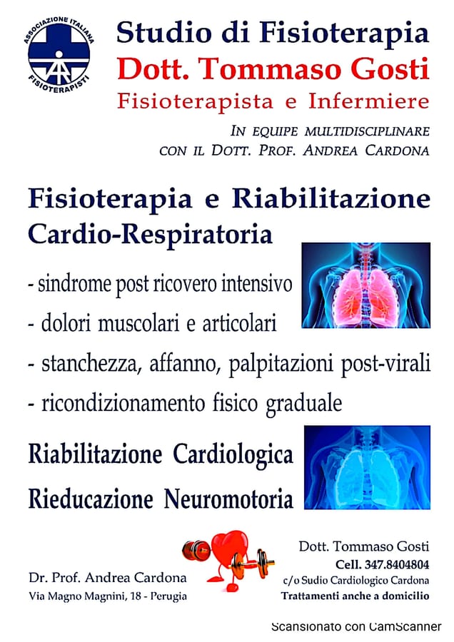 Anteprima della prima pagina — Fisioterapia cardio-respiratoria